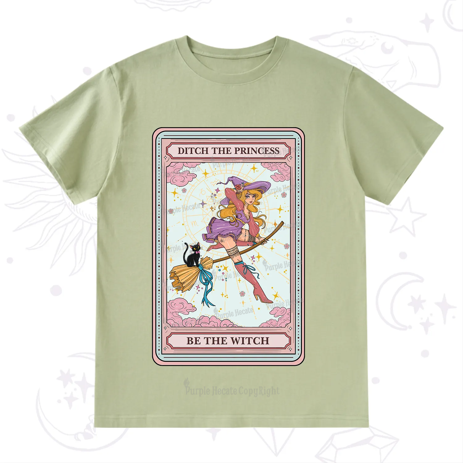 Purplehecate The Ditch The Princess Be The Witch Oracle Card T-Shirt