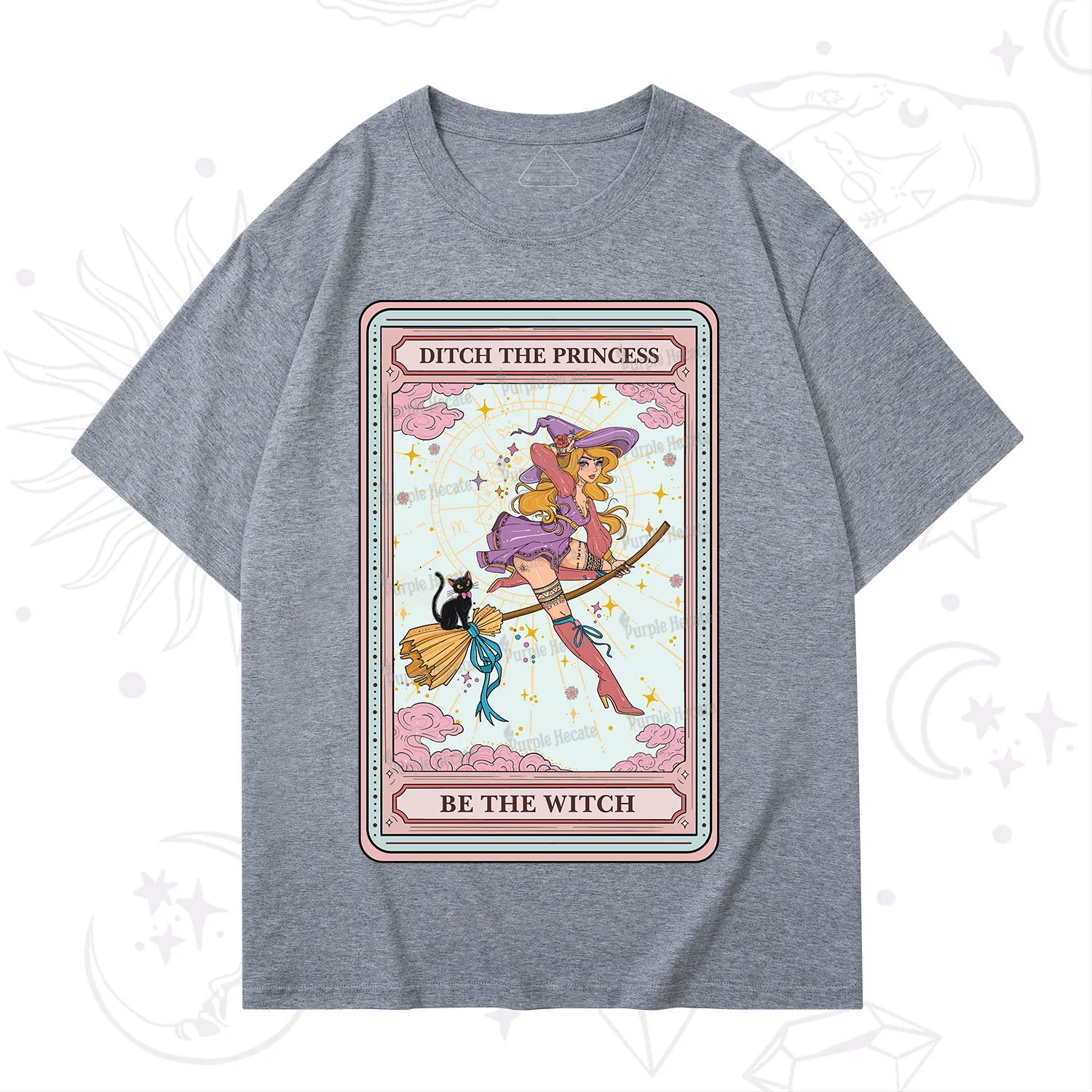 Purplehecate The Ditch The Princess Be The Witch Oracle Card T-Shirt