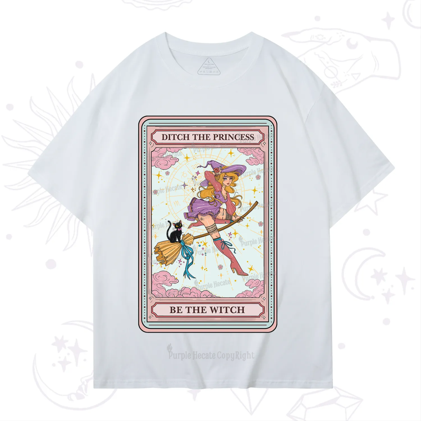 Purplehecate The Ditch The Princess Be The Witch Oracle Card T-Shirt