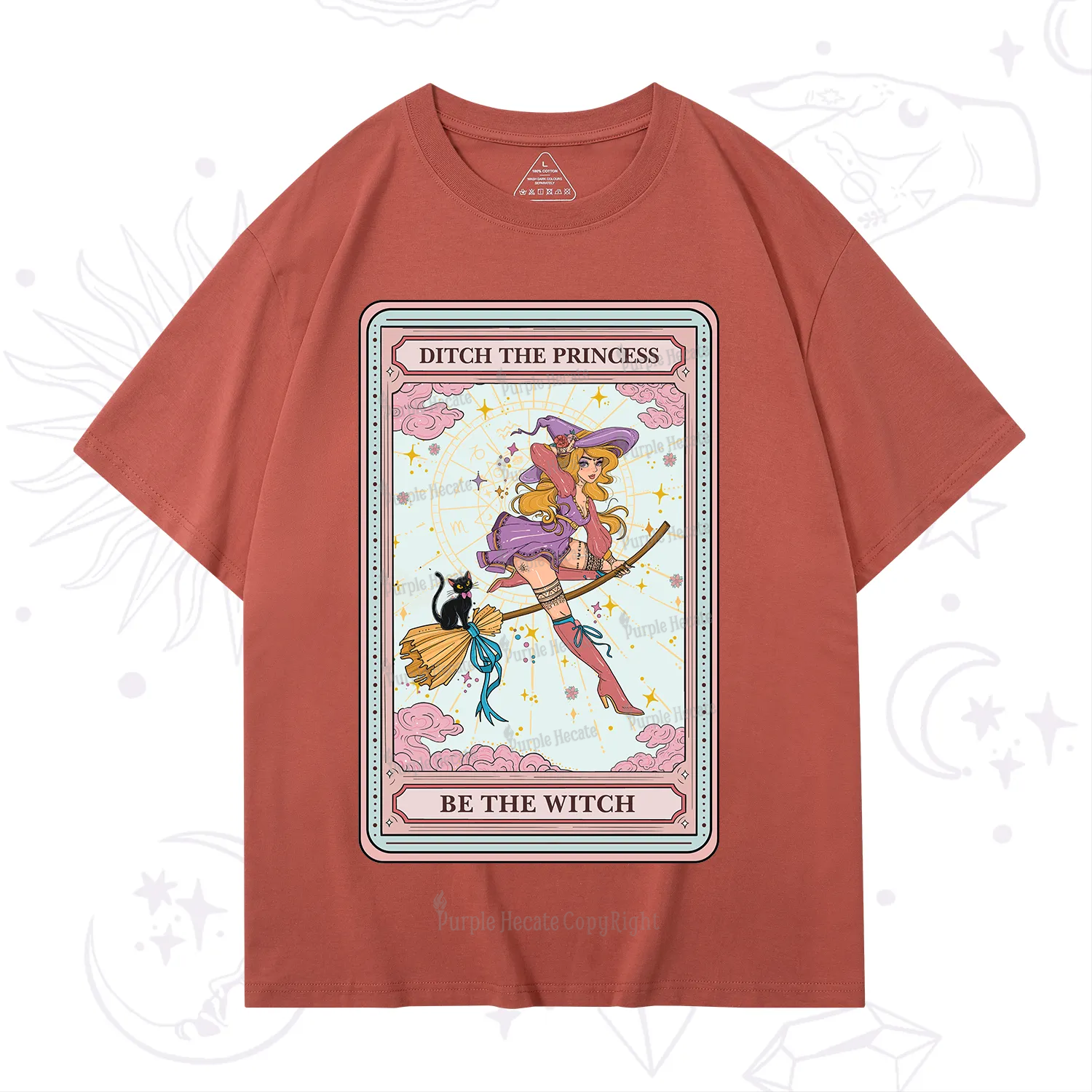 Purplehecate The Ditch The Princess Be The Witch Oracle Card T-Shirt