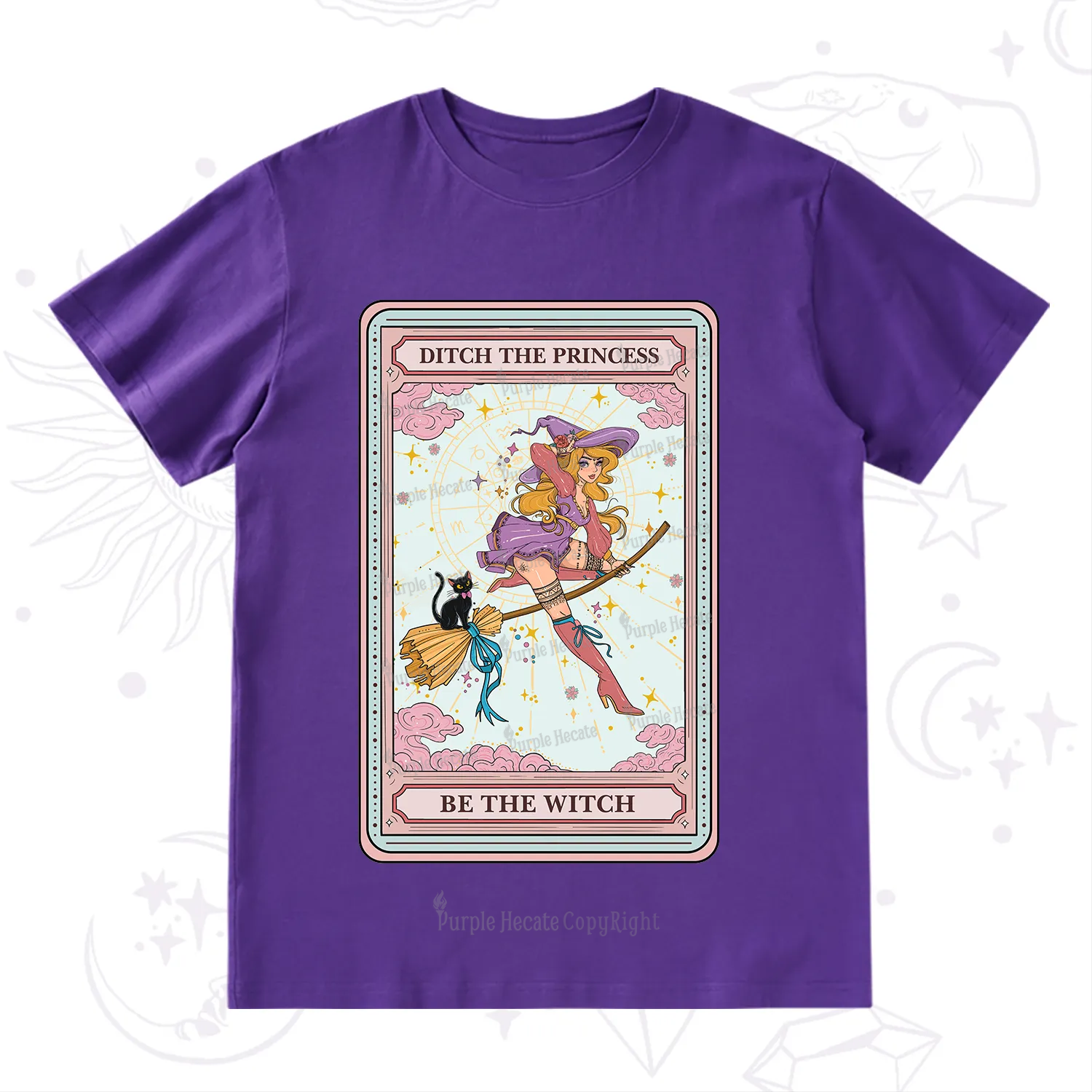 Purplehecate The Ditch The Princess Be The Witch Oracle Card T-Shirt