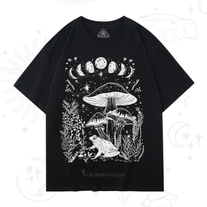 Purplehecate Celestial Frog Mushrooms T-Shirt