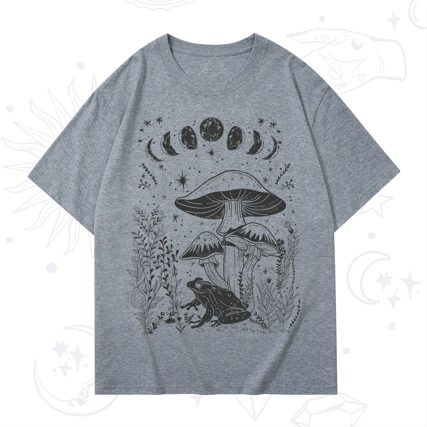 Purplehecate Celestial Frog Mushrooms T-Shirt