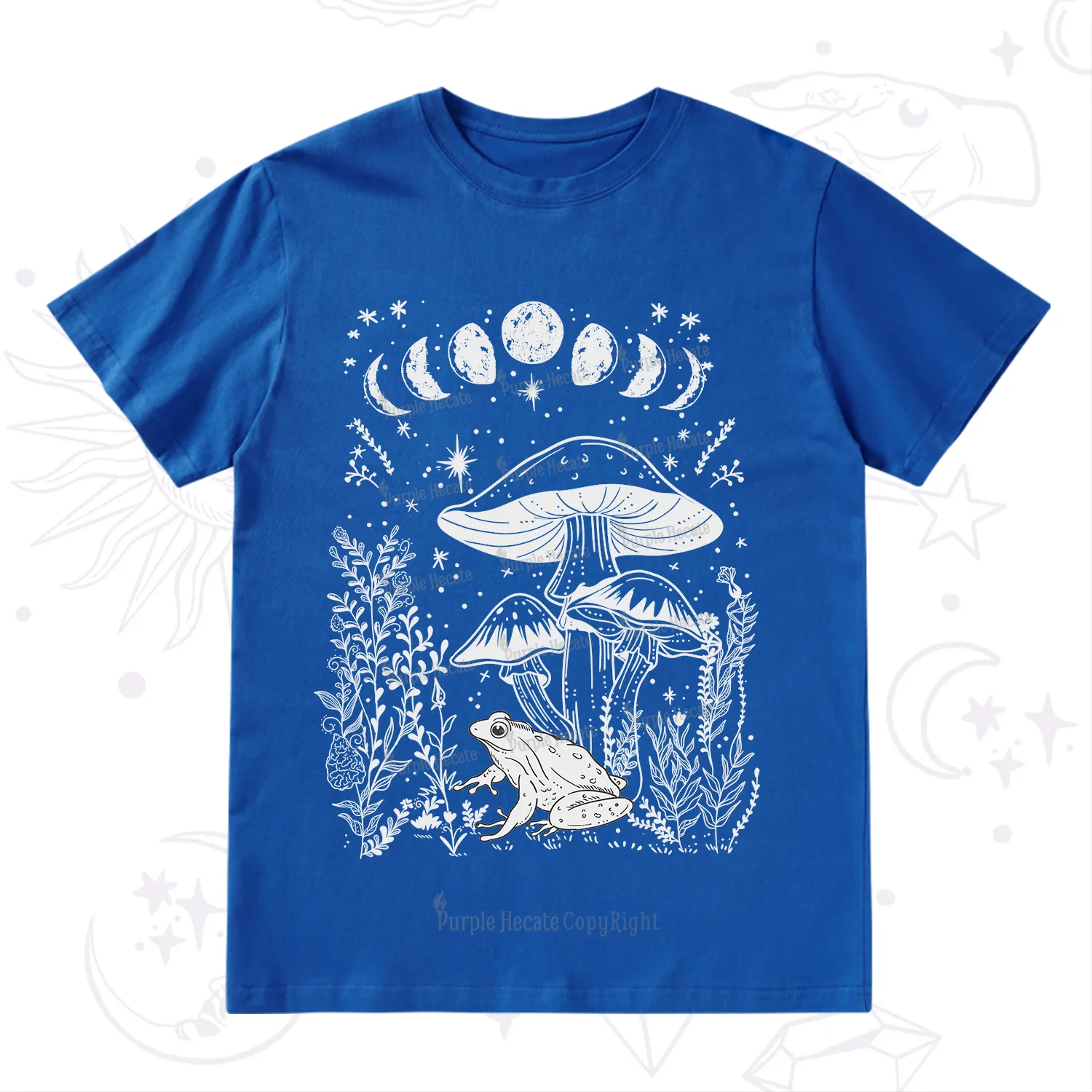 Purplehecate Celestial Frog Mushrooms T-Shirt