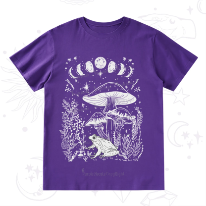 Purplehecate Celestial Frog Mushrooms T-Shirt