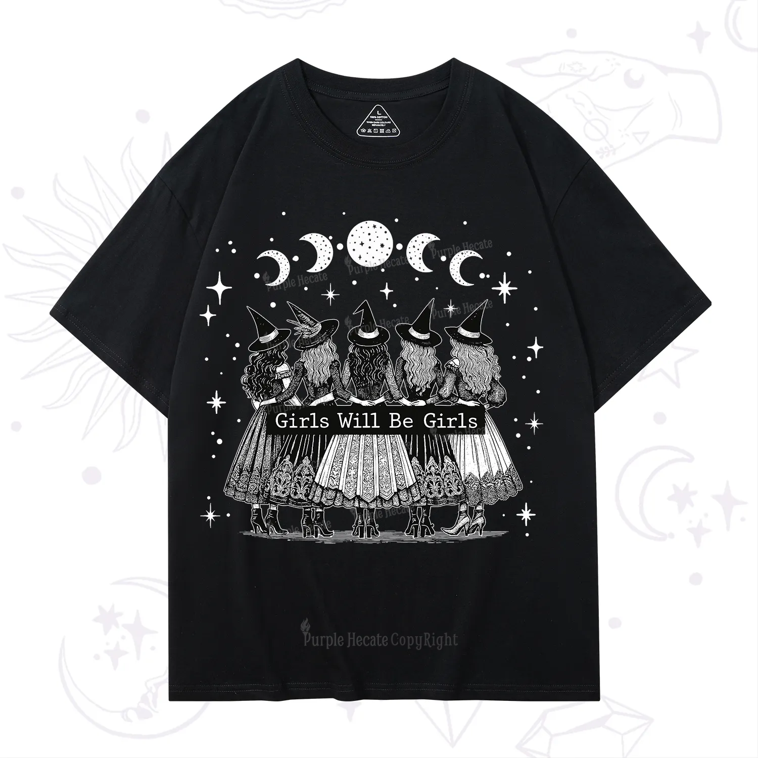 Purplehecate Girls Will Be Girls Witch Power T-Shirt