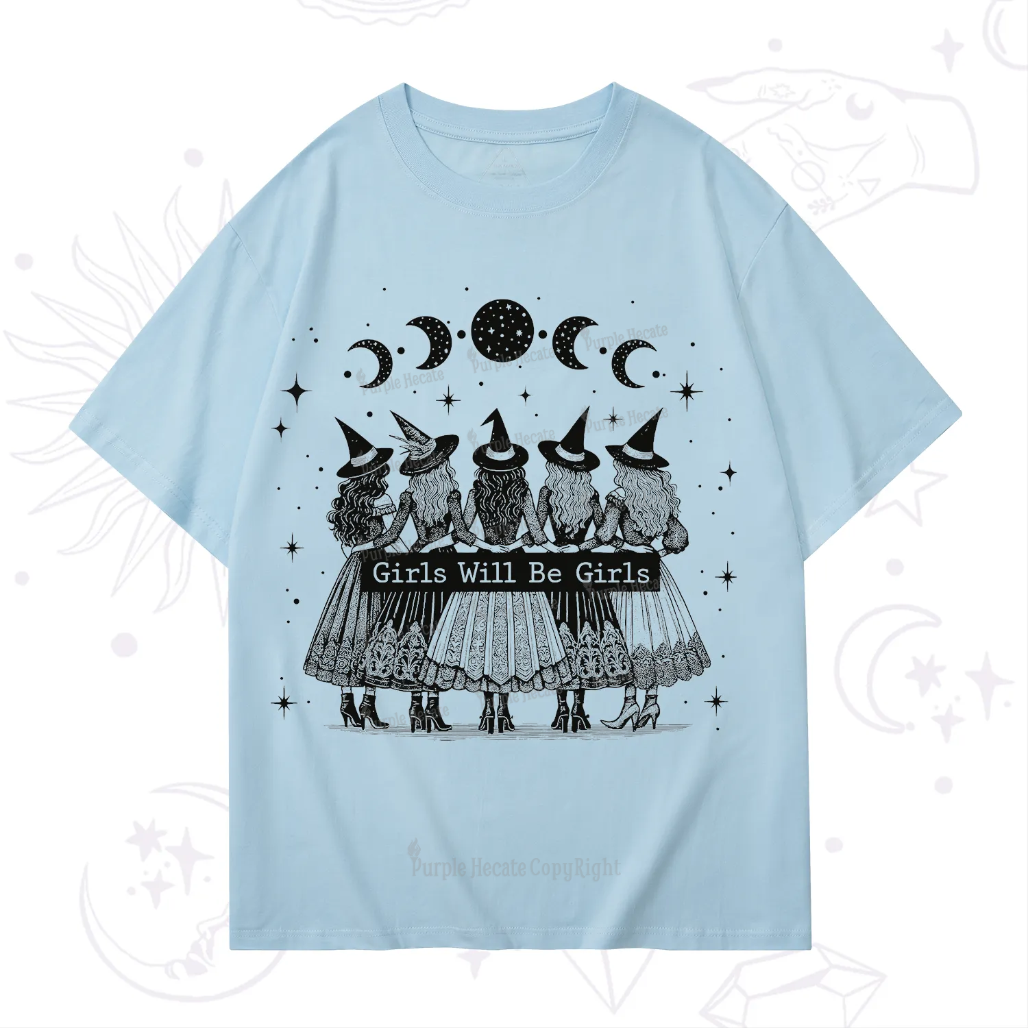 Purplehecate Girls Will Be Girls Witch Power T-Shirt
