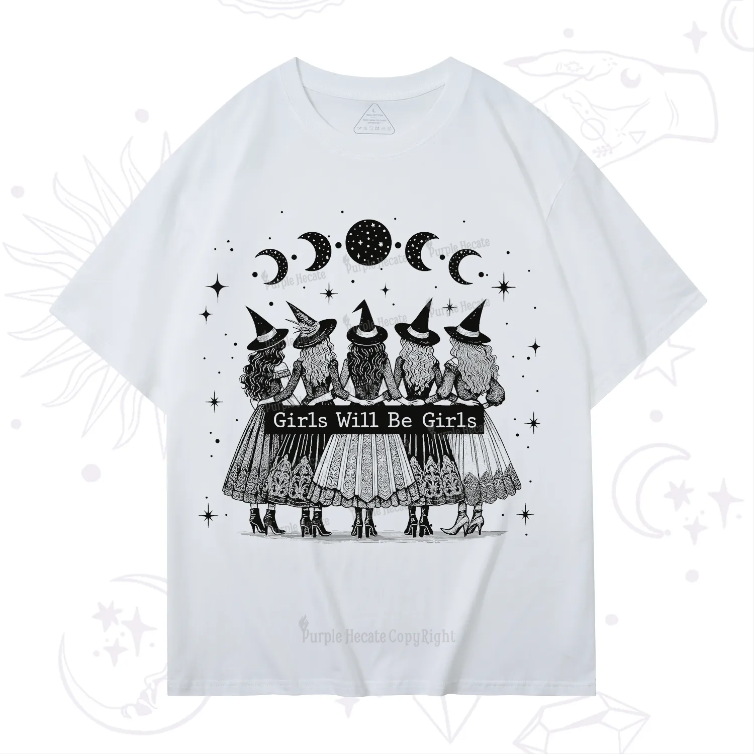 Purplehecate Girls Will Be Girls Witch Power T-Shirt