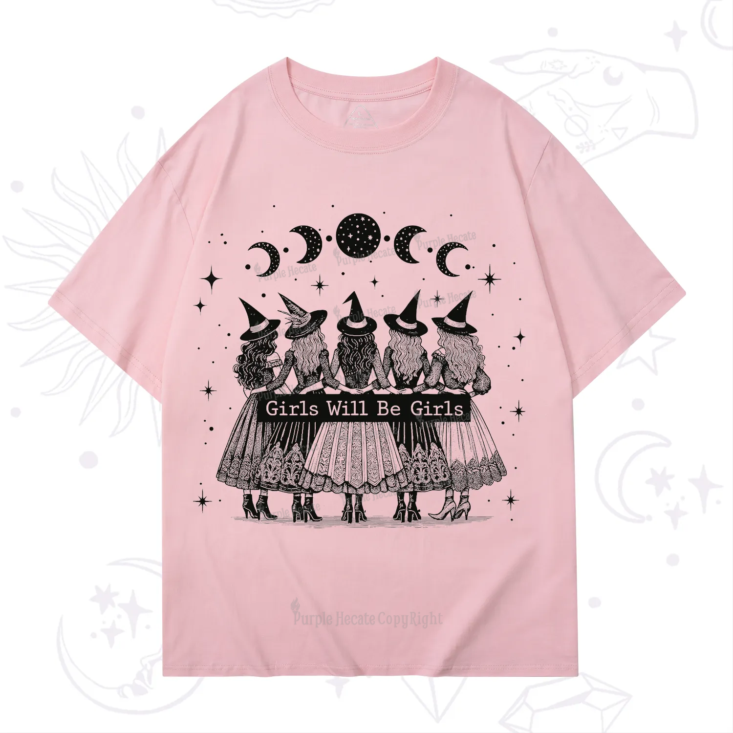 Purplehecate Girls Will Be Girls Witch Power T-Shirt
