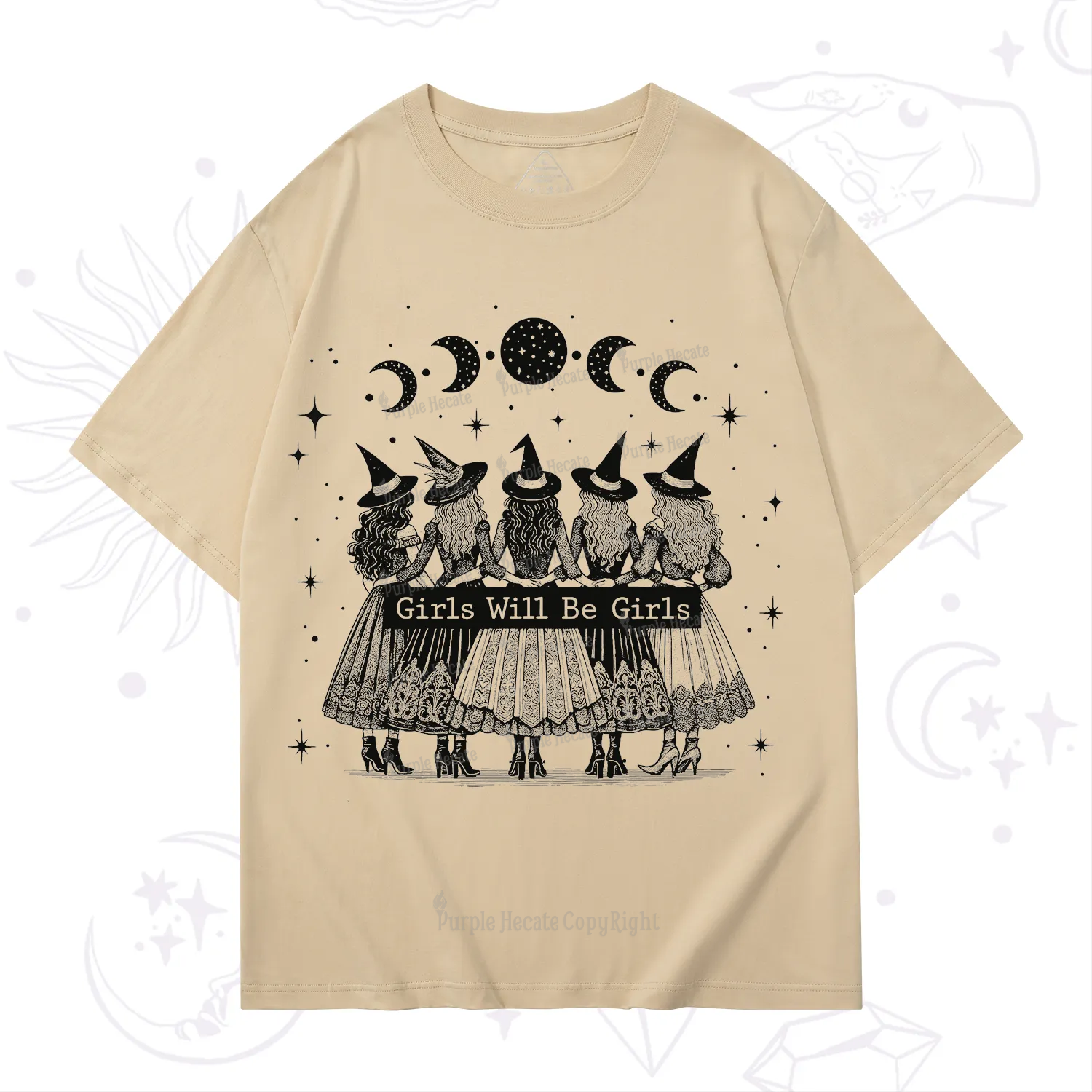 Purplehecate Girls Will Be Girls Witch Power T-Shirt