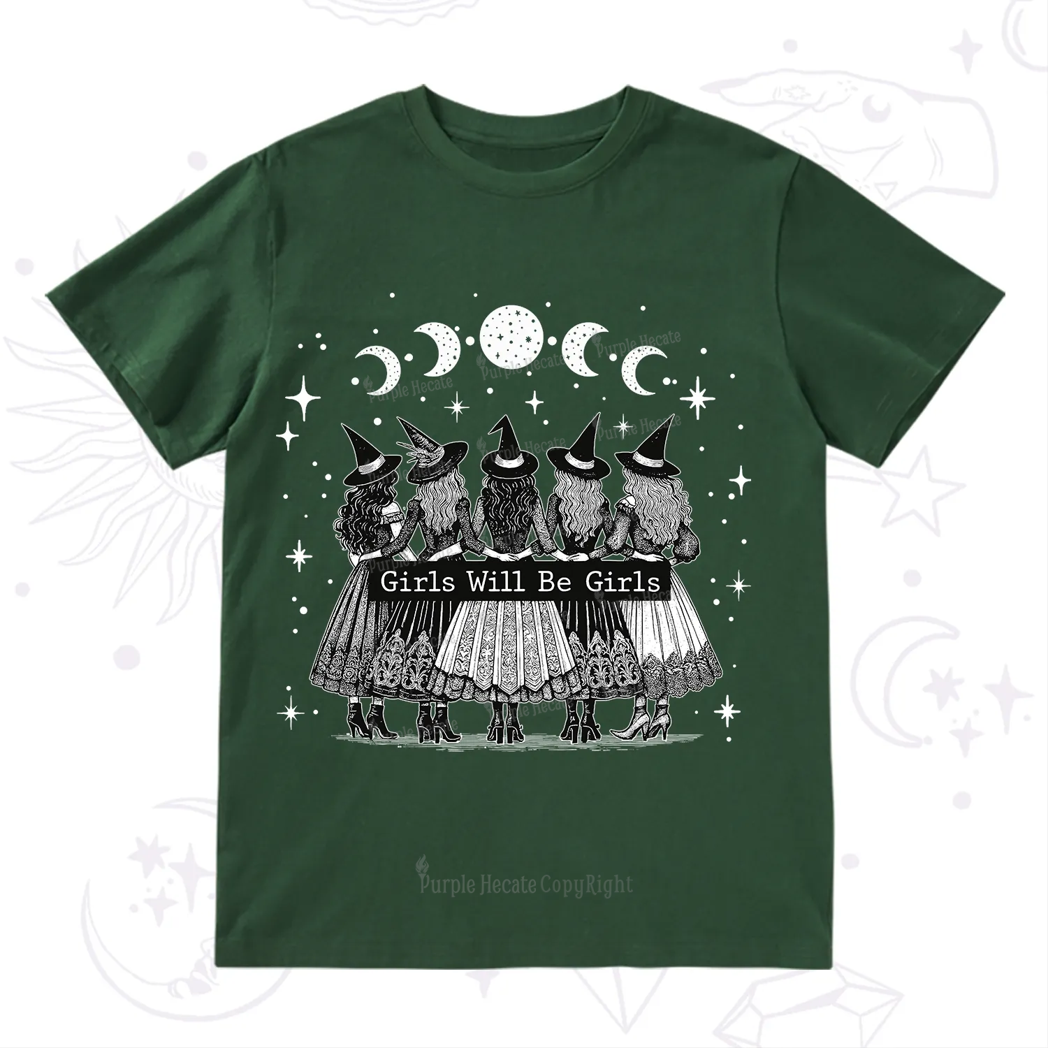 Purplehecate Girls Will Be Girls Witch Power T-Shirt