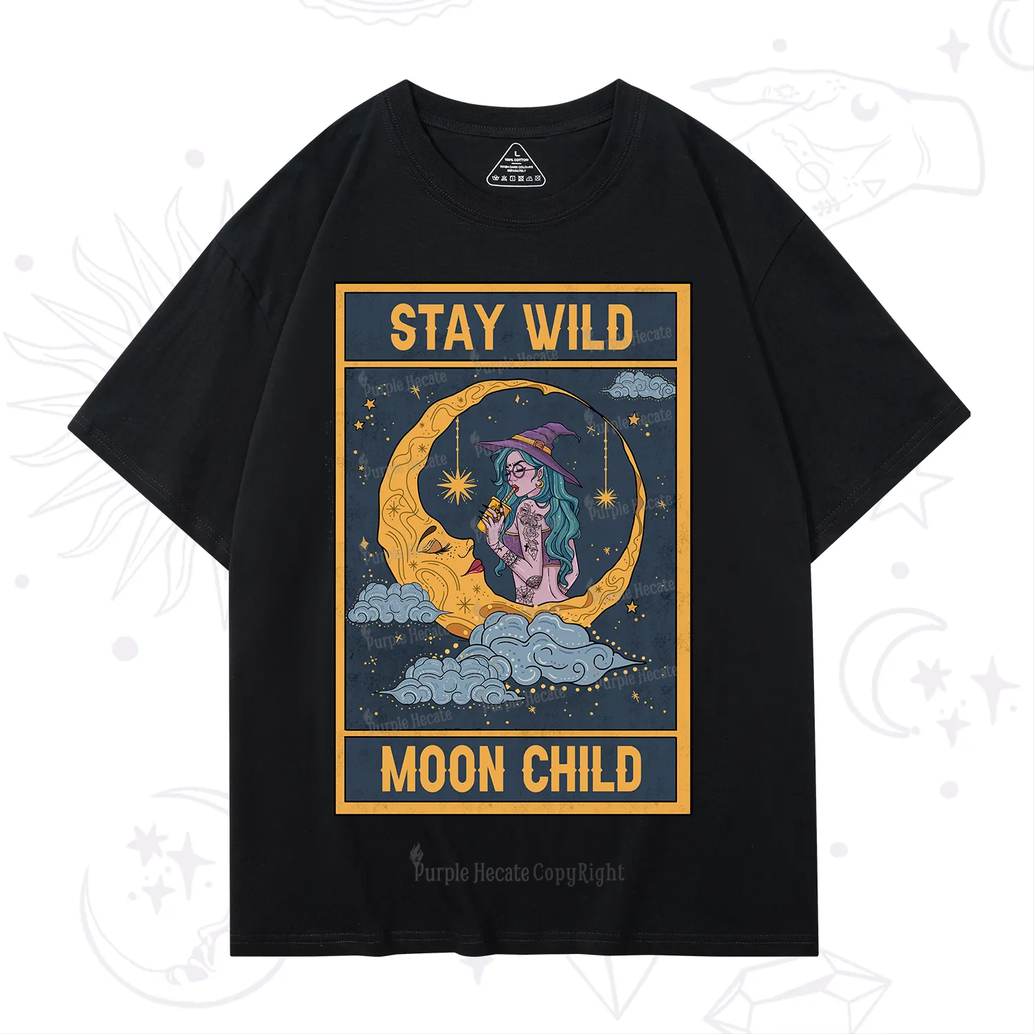 Purplehecate The Stay Wild Moon Child Oracle Card T-Shirt