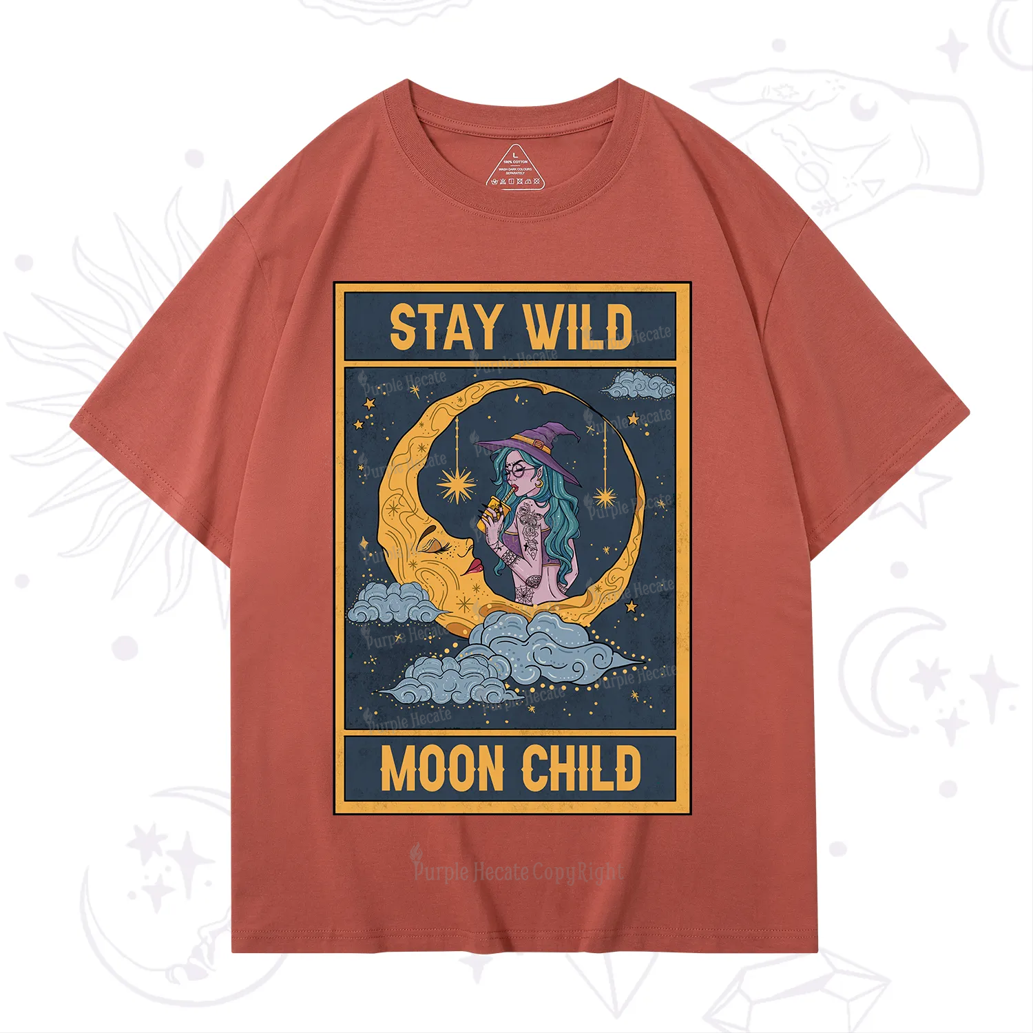 Purplehecate The Stay Wild Moon Child Oracle Card T-Shirt