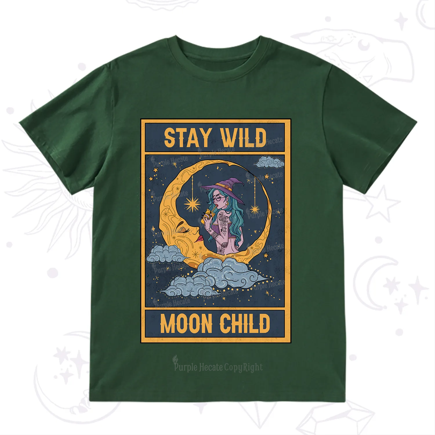 Purplehecate The Stay Wild Moon Child Oracle Card T-Shirt