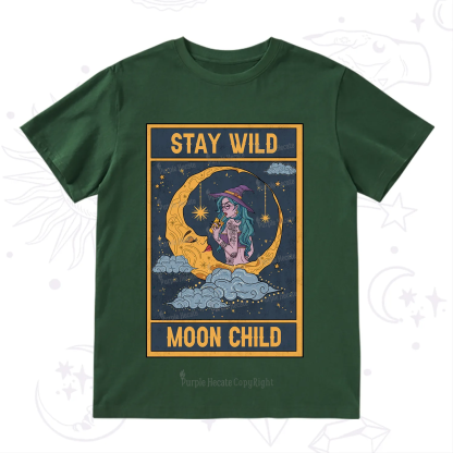 Purplehecate The Stay Wild Moon Child Oracle Card T-Shirt