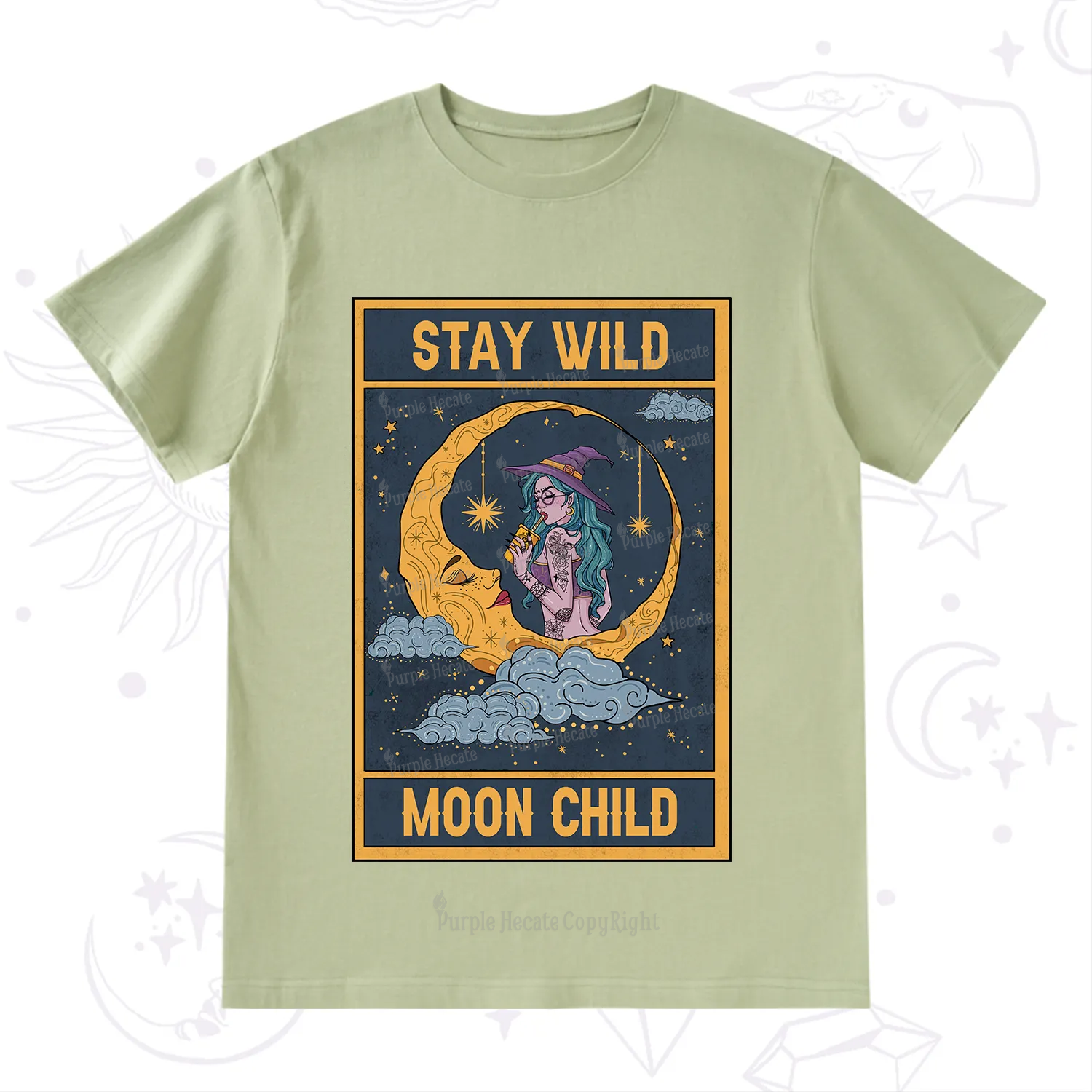 Purplehecate The Stay Wild Moon Child Oracle Card T-Shirt