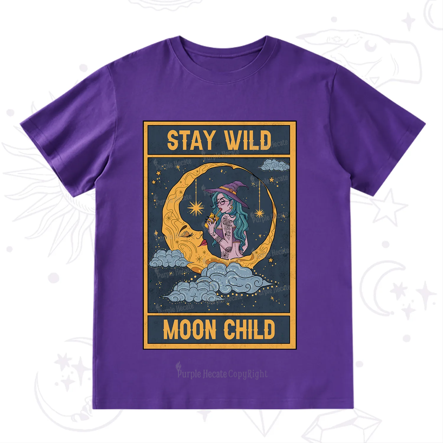 Purplehecate The Stay Wild Moon Child Oracle Card T-Shirt