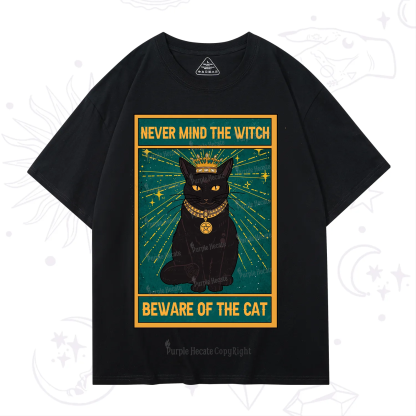 Purplehecate The Never Mind The Witch Beware Of The Cat Oracle Card T-Shirt