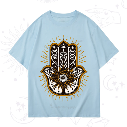 Purplehecate The Sun Eye Hamsa T-Shirt