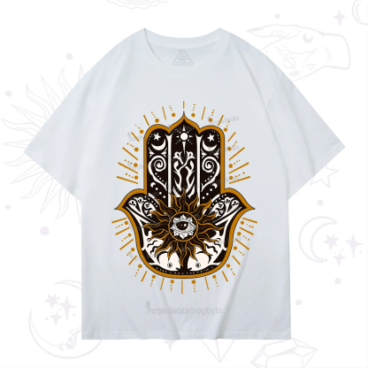 Purplehecate The Sun Eye Hamsa T-Shirt