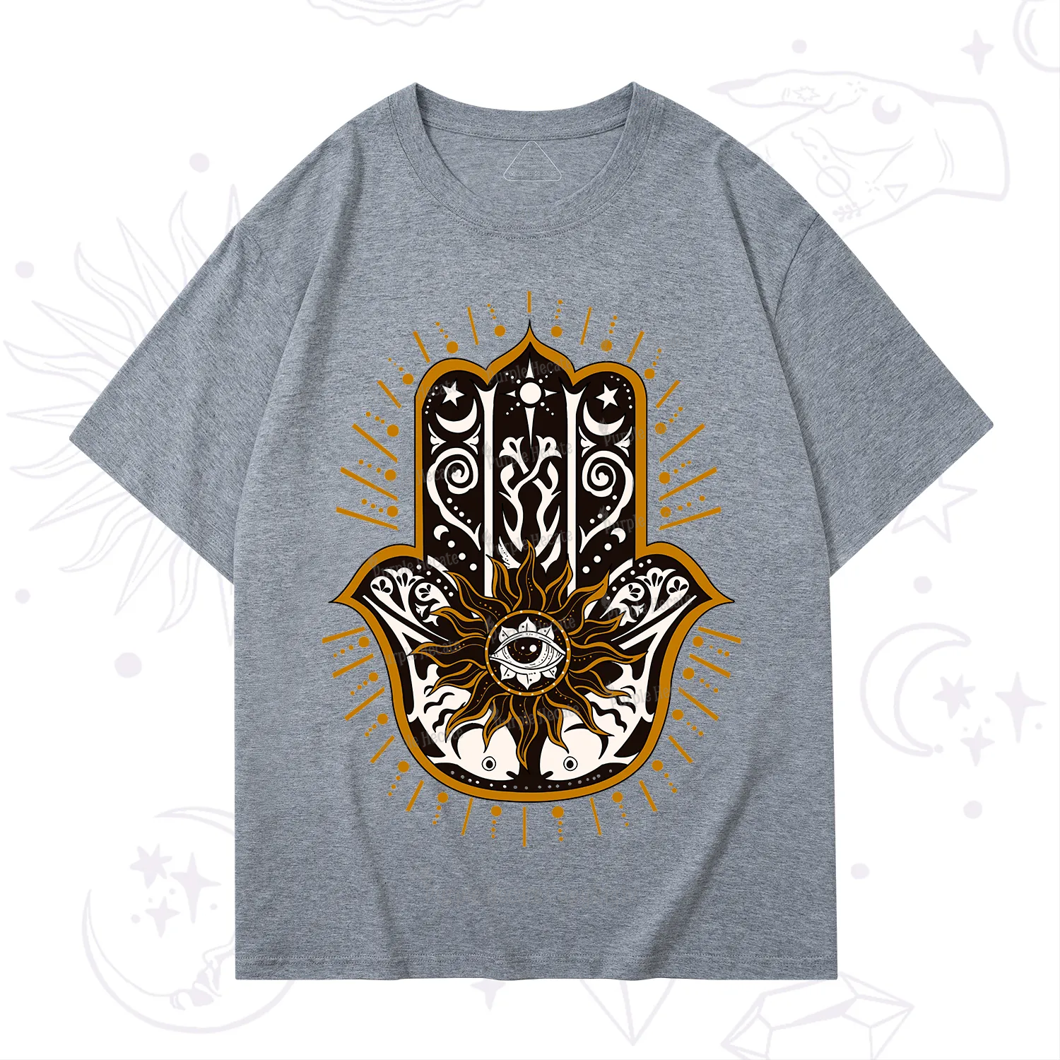 Purplehecate The Sun Eye Hamsa T-Shirt