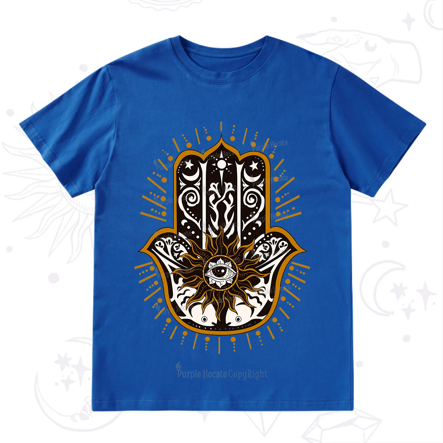 Purplehecate The Sun Eye Hamsa T-Shirt