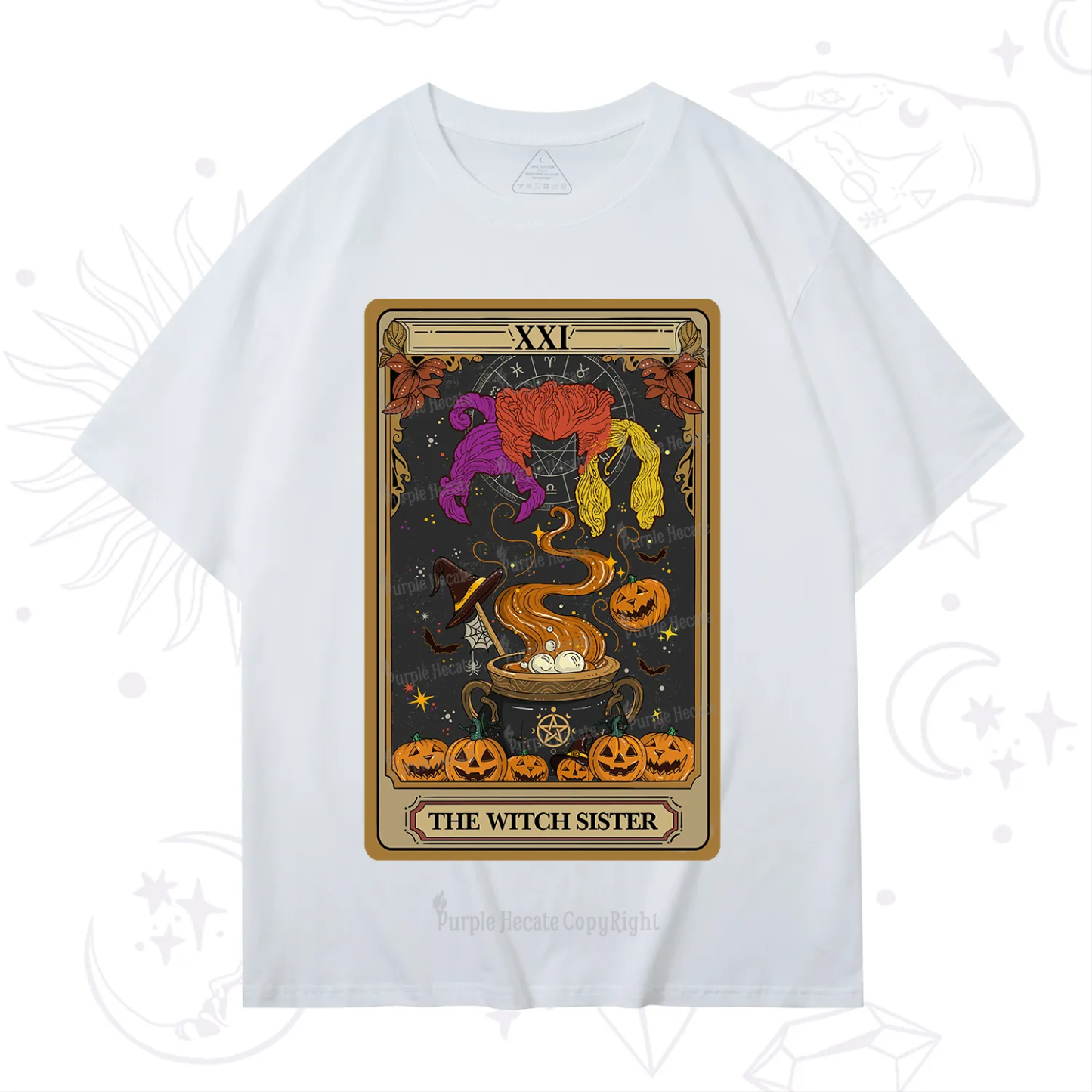 Purplehecate The Witch Sister Tarot Halloween T-Shirt