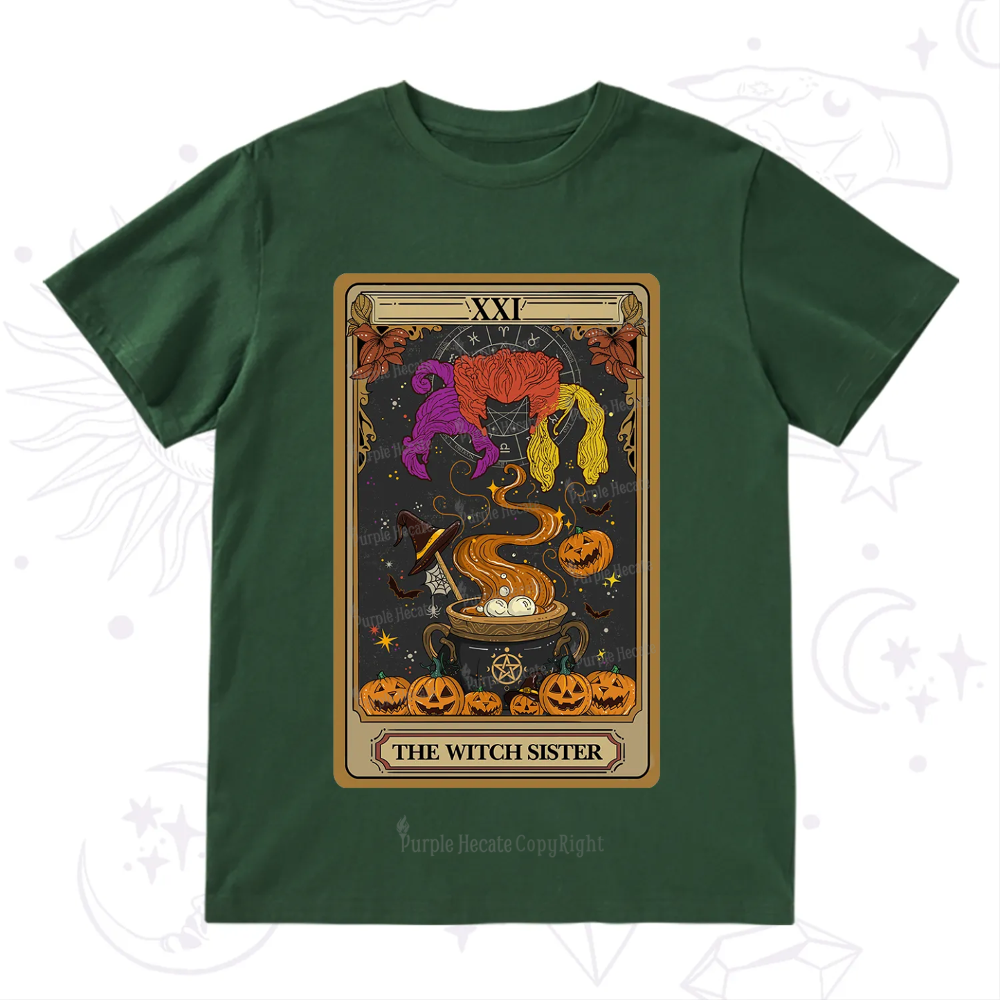 Purplehecate The Witch Sister Tarot Halloween T-Shirt