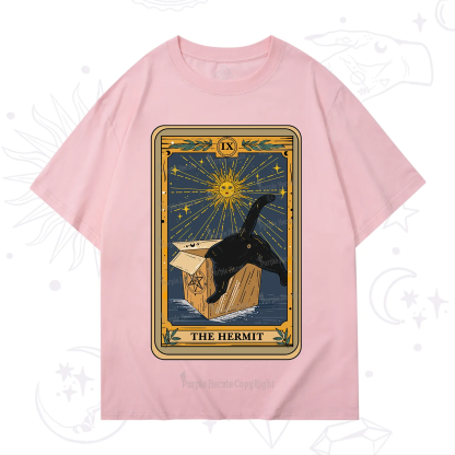 Purplehecate The Cardboard Hermit Cat Tarot T-Shirt