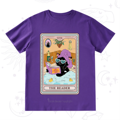 Purplehecate The Reader Cat Tarot T-Shirt