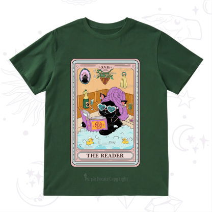 Purplehecate The Reader Cat Tarot T-Shirt