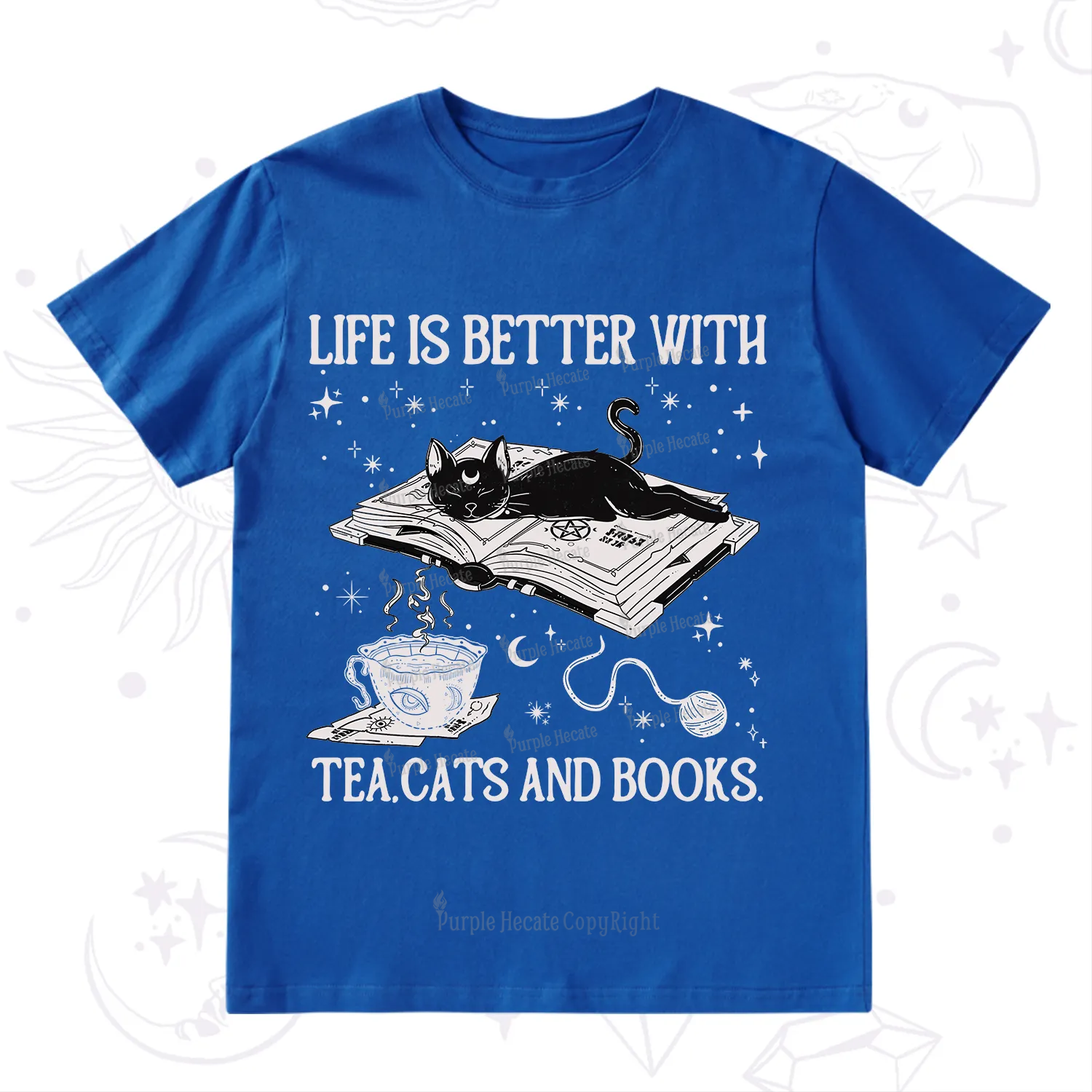 Purplehecate Life Is Better With Cats And Books T-Shirt