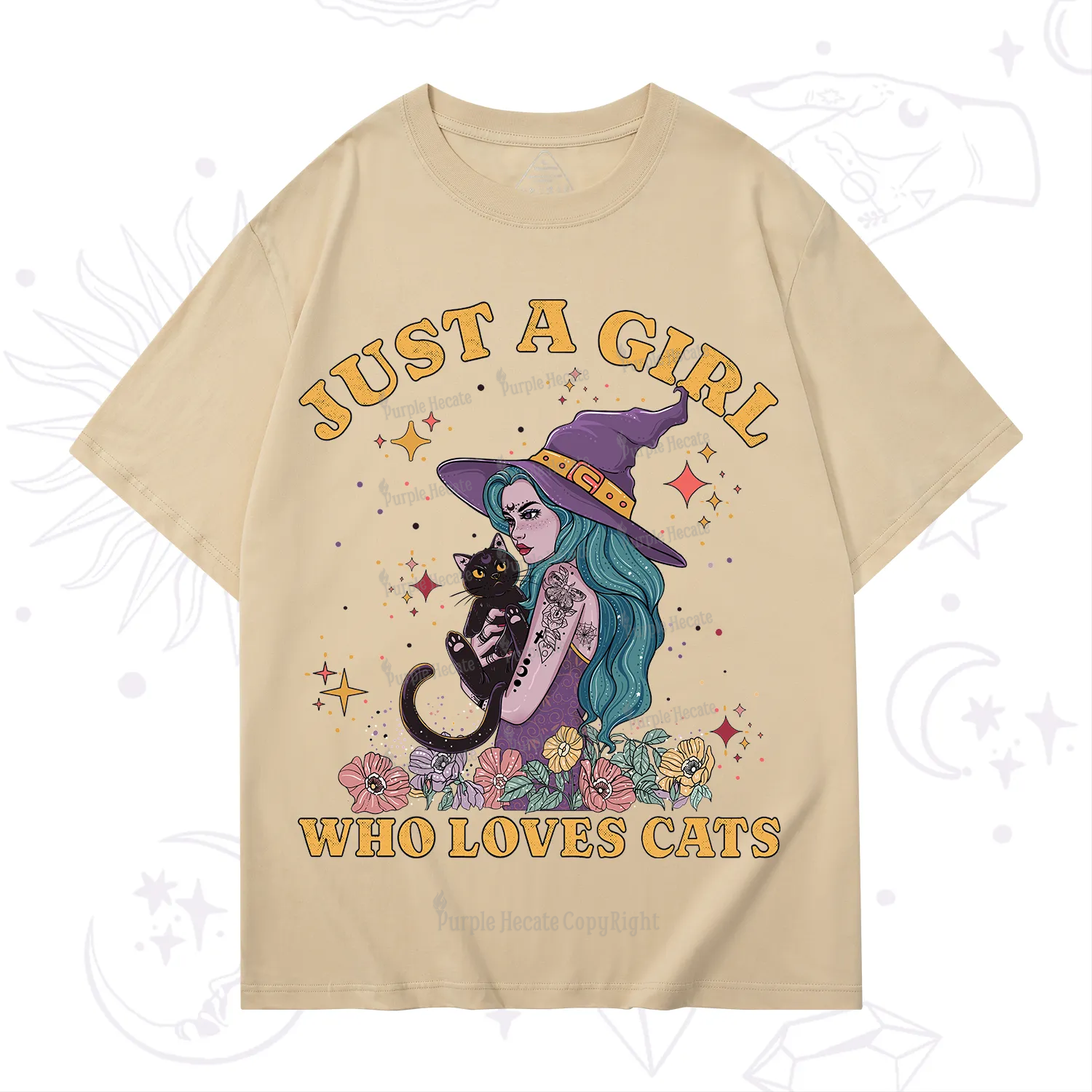 Purplehecate Just A Girl Who Loves Cats T-Shirt