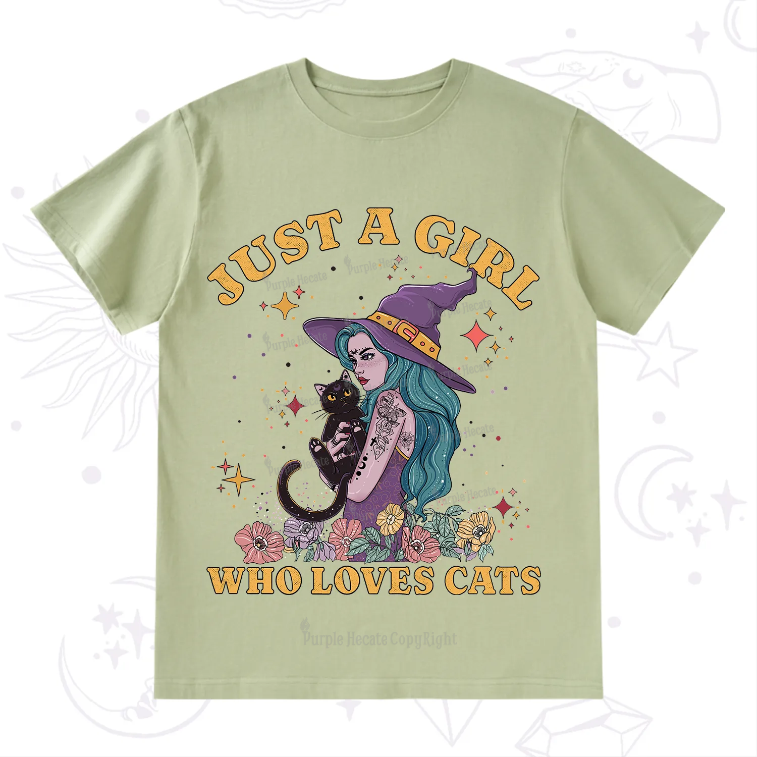 Purplehecate Just A Girl Who Loves Cats T-Shirt