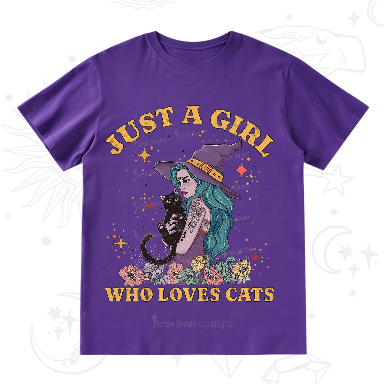 Purplehecate Just A Girl Who Loves Cats T-Shirt