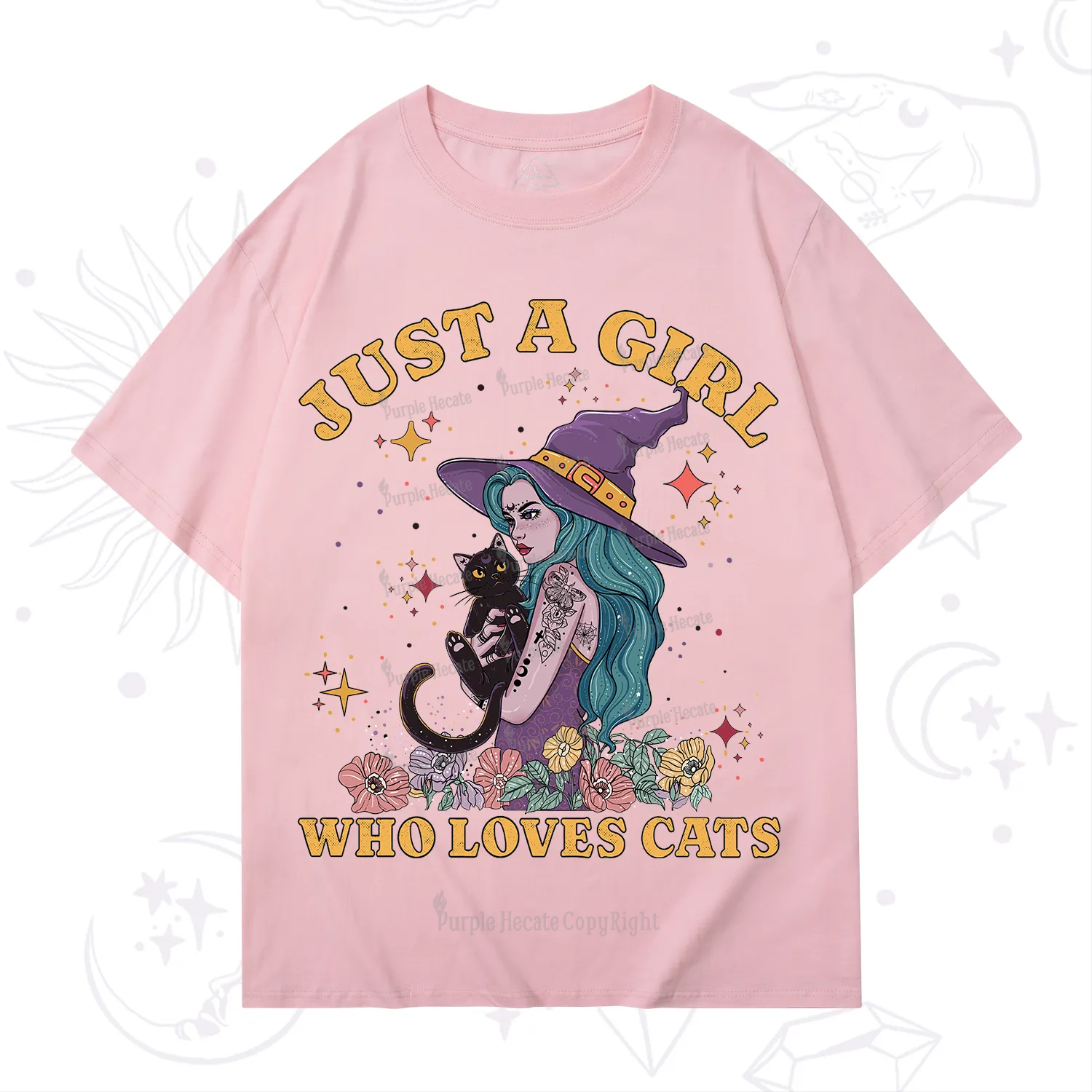 Purplehecate Just A Girl Who Loves Cats T-Shirt
