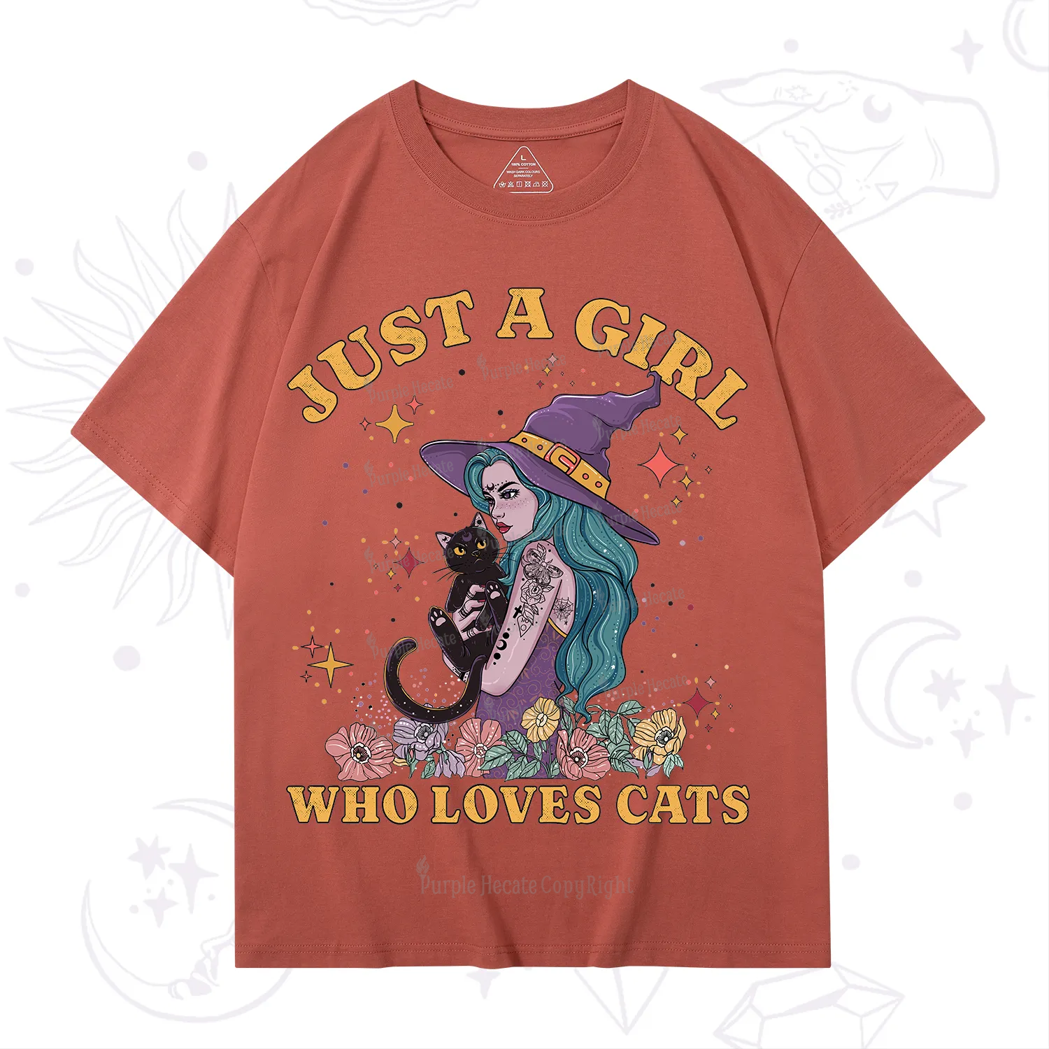 Purplehecate Just A Girl Who Loves Cats T-Shirt
