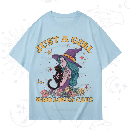 Purplehecate Just A Girl Who Loves Cats T-Shirt