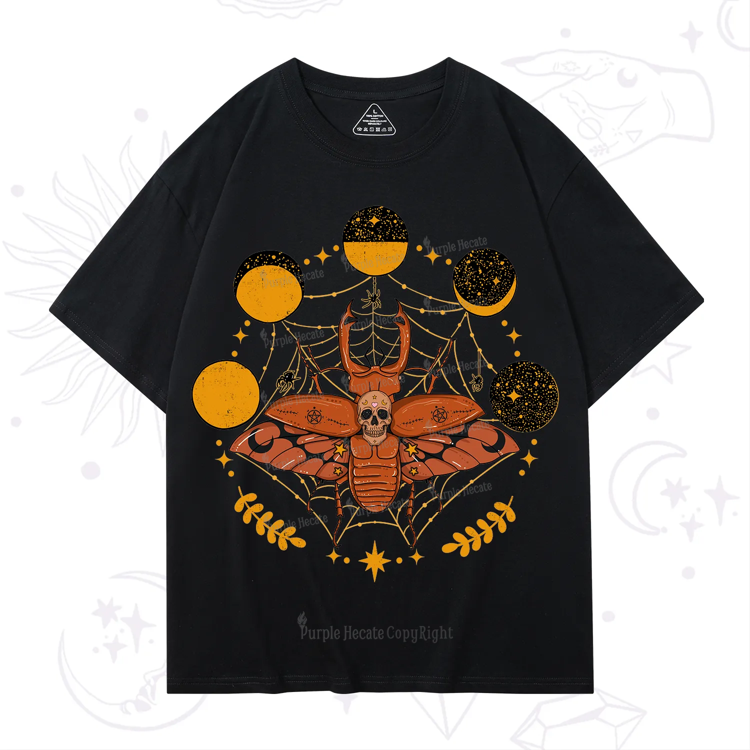 Purplehecate Lunar Web Death Beetle T-Shirt