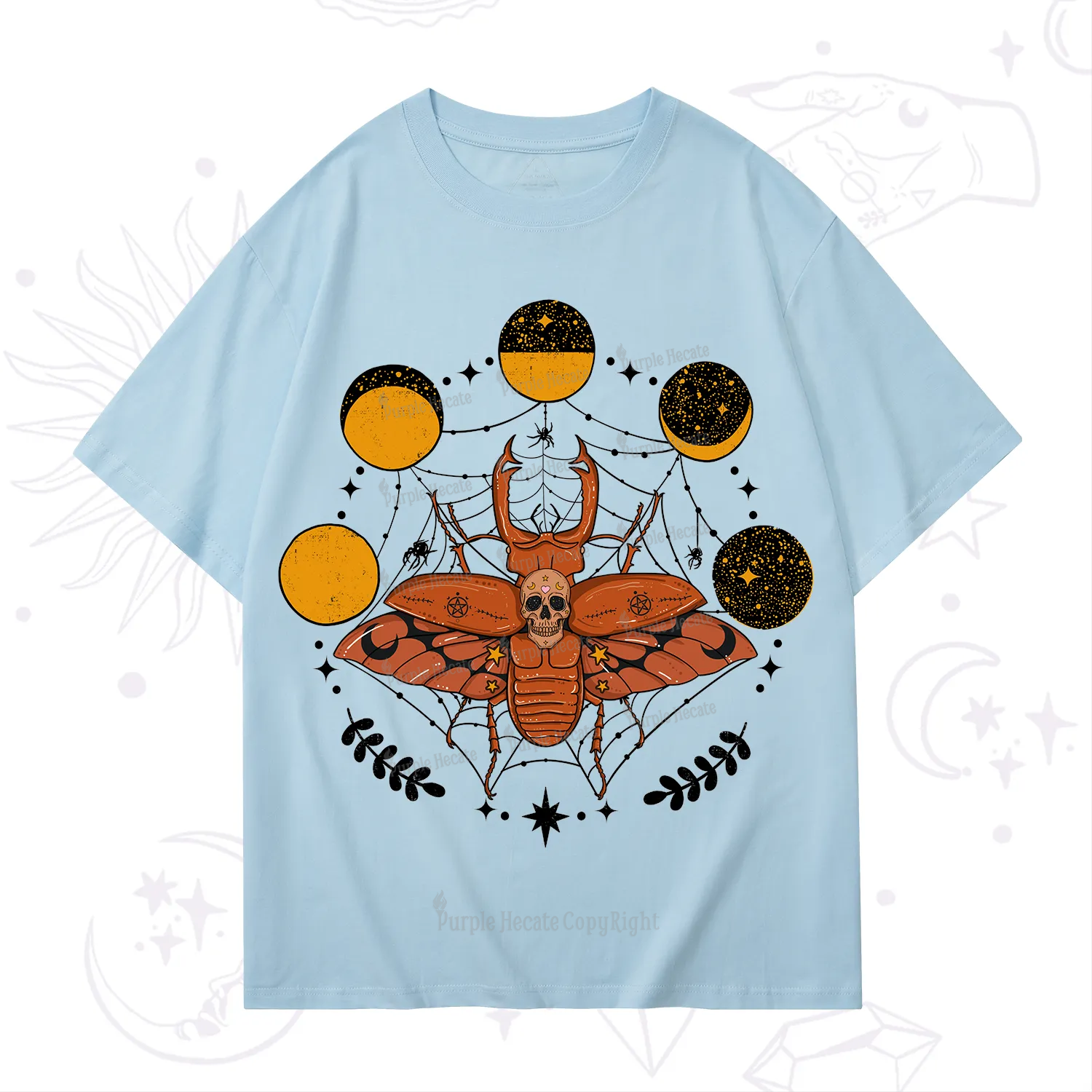 Purplehecate Lunar Web Death Beetle T-Shirt