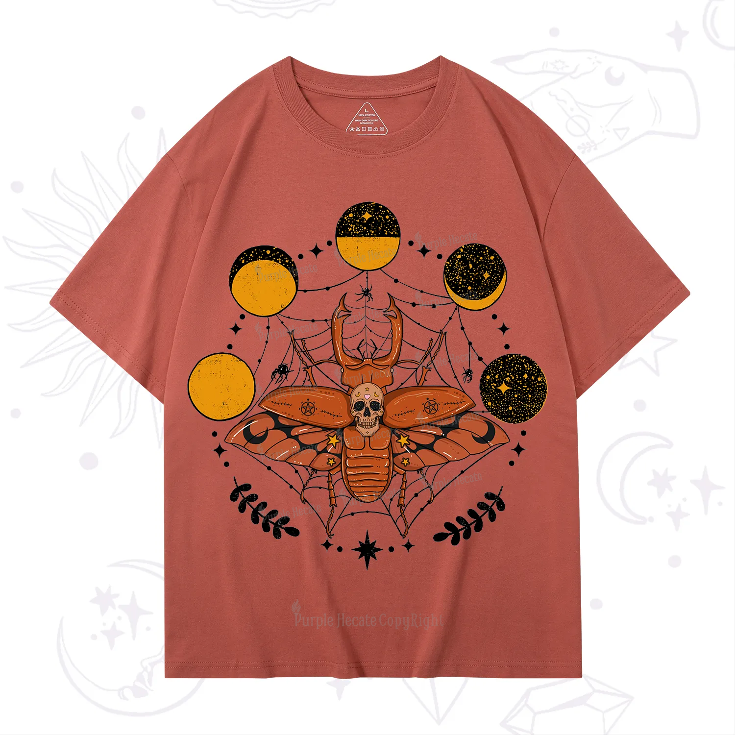 Purplehecate Lunar Web Death Beetle T-Shirt