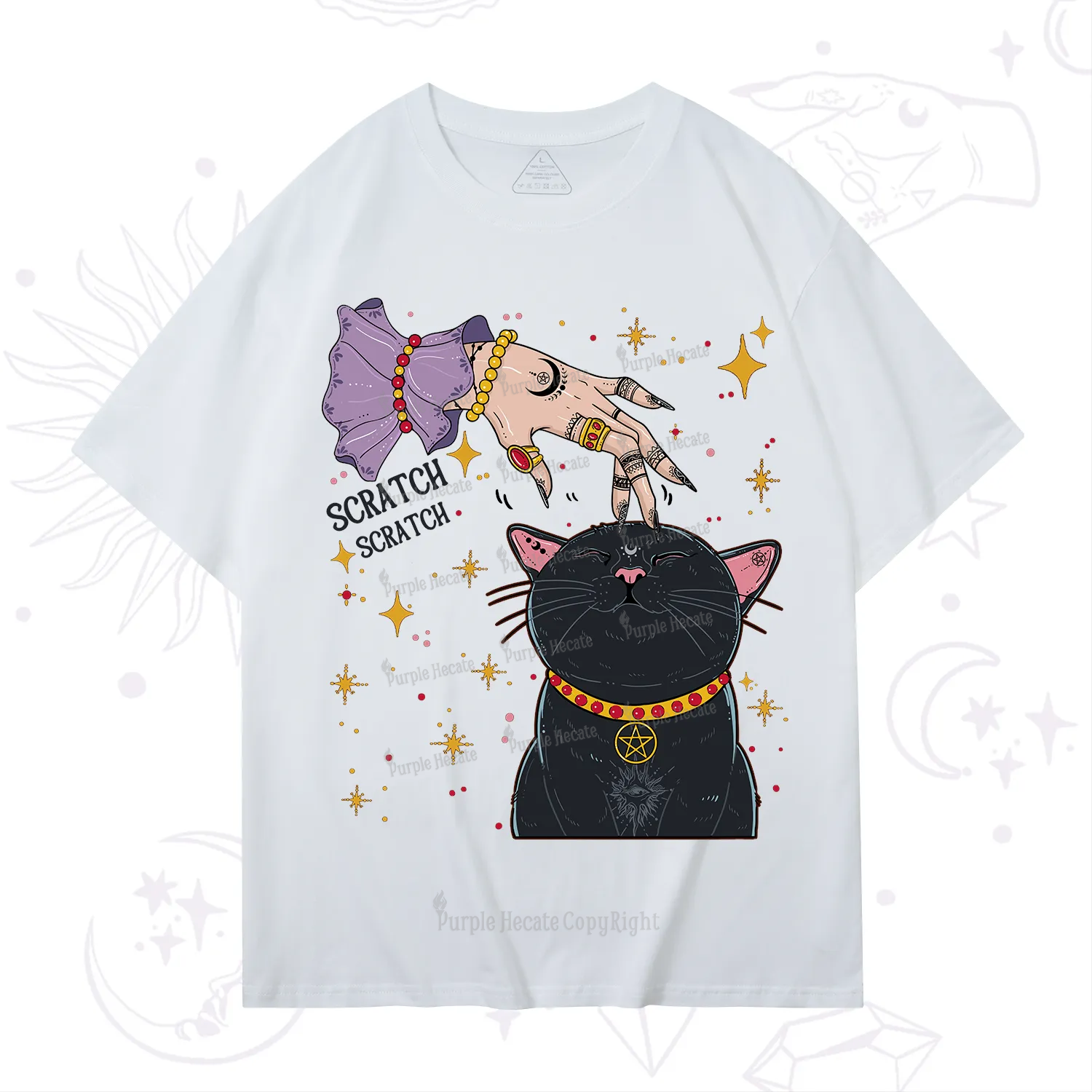 Purplehecate Witch's Cat Scratch T-Shirt