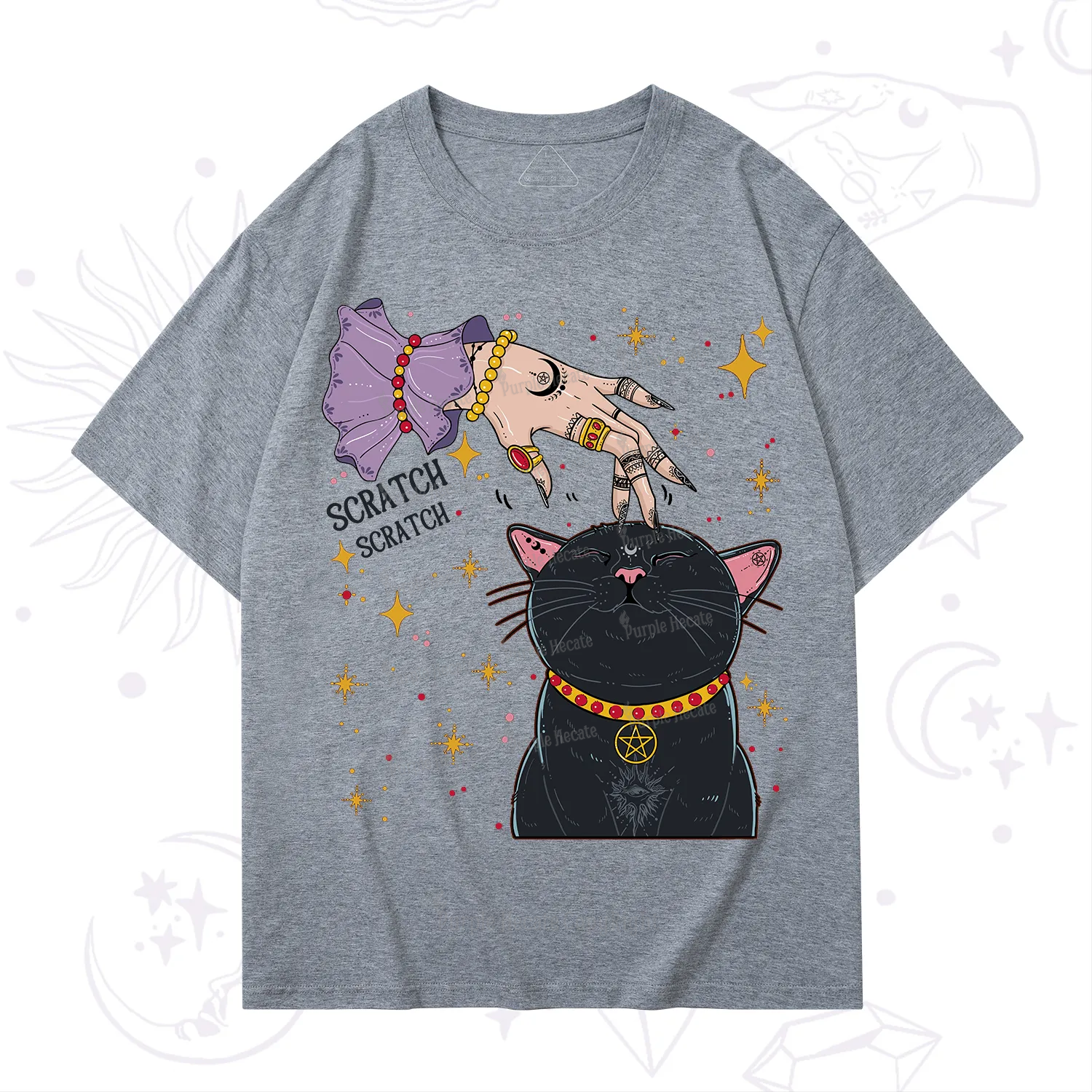 Purplehecate Witch's Cat Scratch T-Shirt