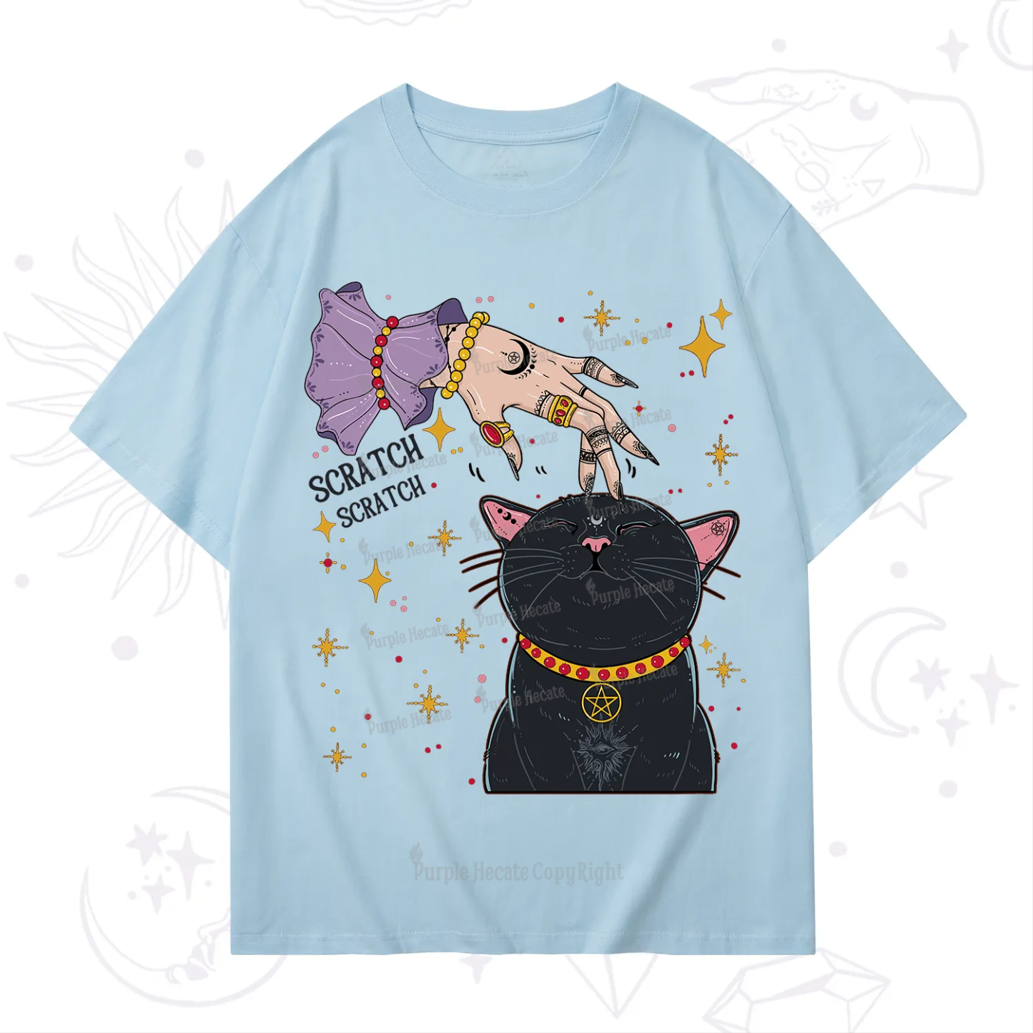 Purplehecate Witch's Cat Scratch T-Shirt