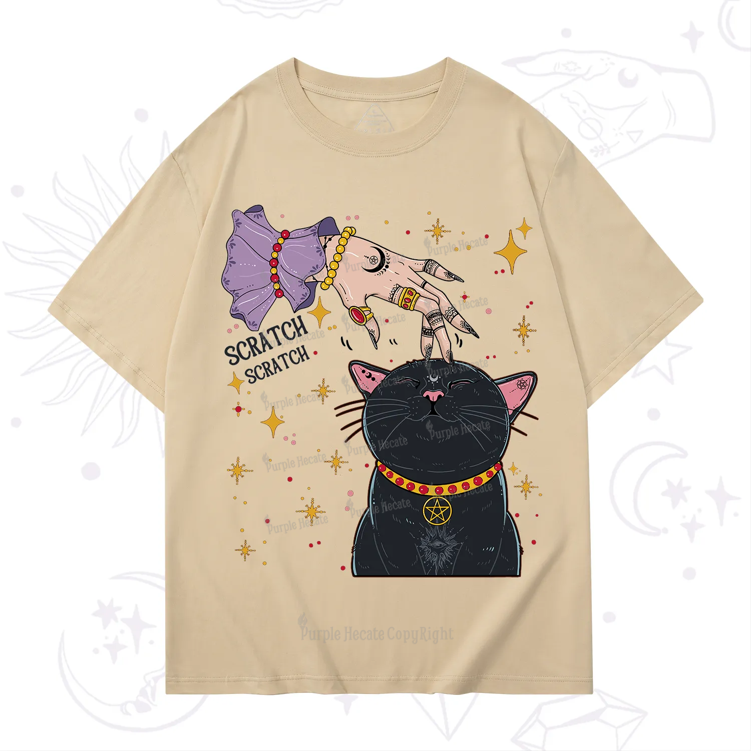 Purplehecate Witch's Cat Scratch T-Shirt