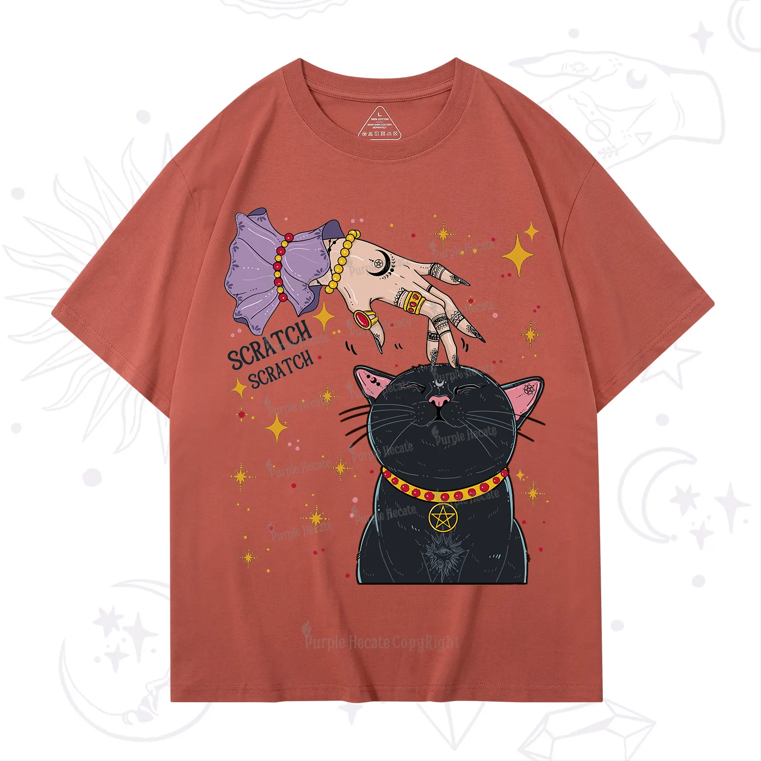 Purplehecate Witch's Cat Scratch T-Shirt