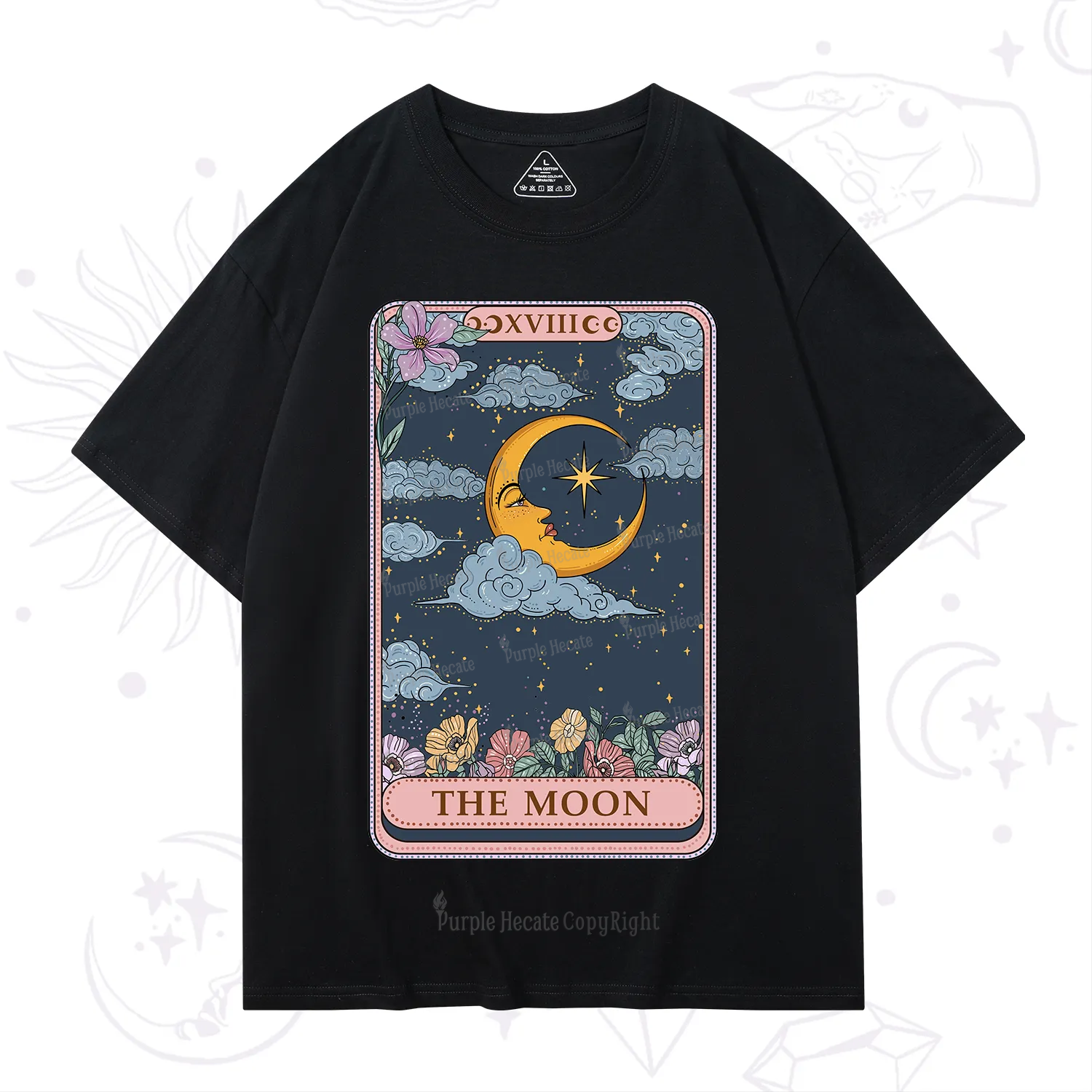 Purplehecate The Moon Tarot Card T-Shirt