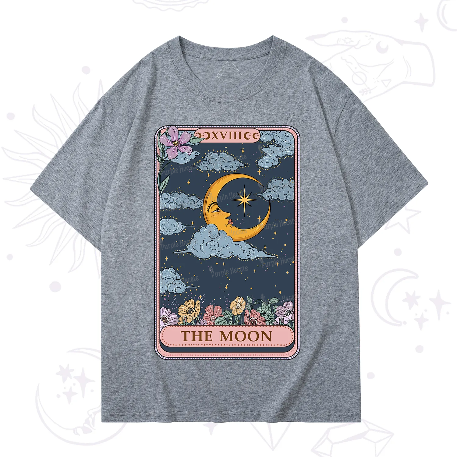 Purplehecate The Moon Tarot Card T-Shirt