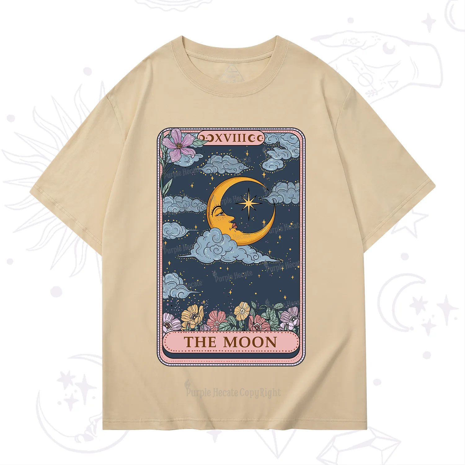Purplehecate The Moon Tarot Card T-Shirt