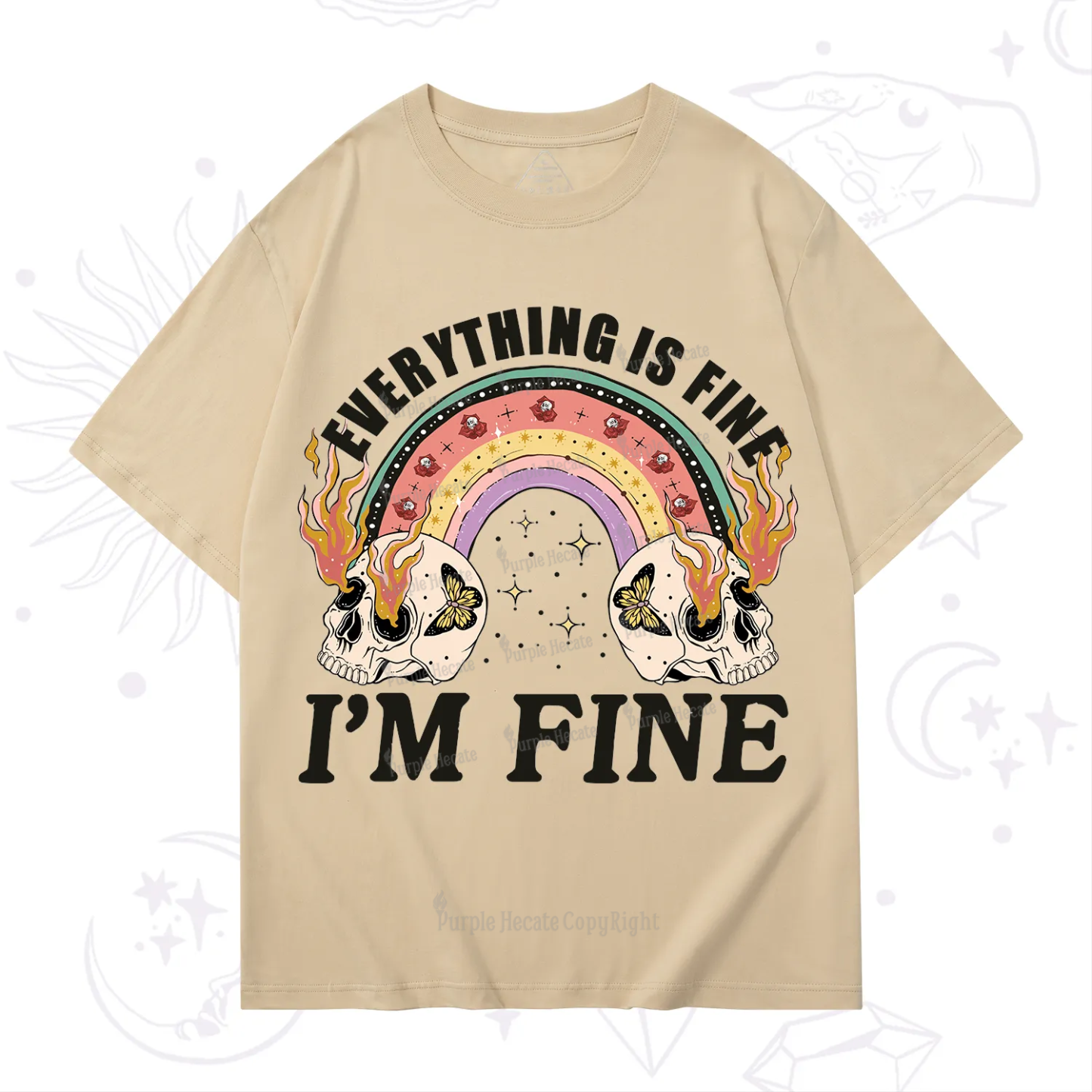 Purplehecate Everything Is Fine T-Shirt